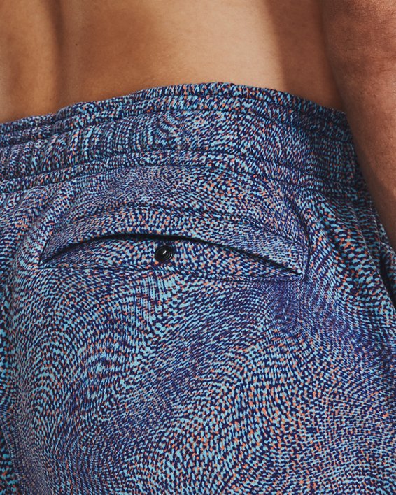 Men's UA Rival Fleece Printed Shorts, Blue, pdpMainDesktop image number 3